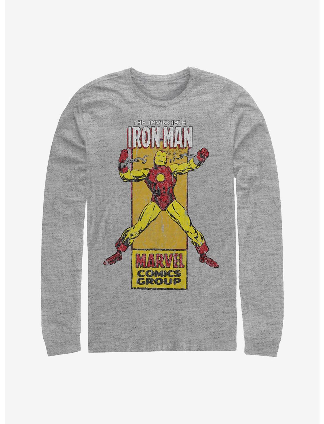 Marvel Iron Man Icon Long-Sleeve T-Shirt, ATH HTR, hi-res