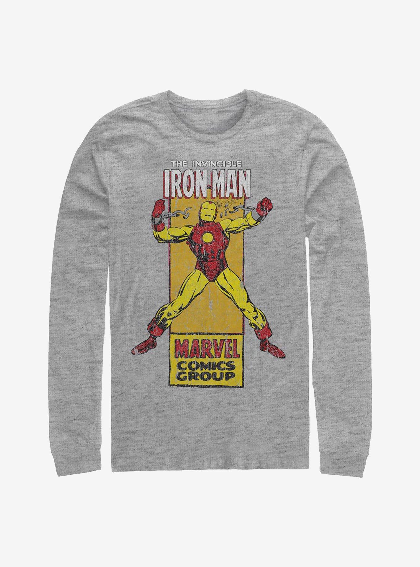 Marvel Iron Man Icon Long-Sleeve T-Shirt, ATH HTR, hi-res