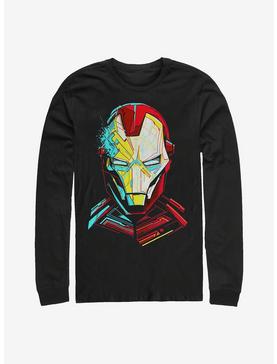 Plus Size Marvel Iron Man Pieced Long-Sleeve T-Shirt, , hi-res