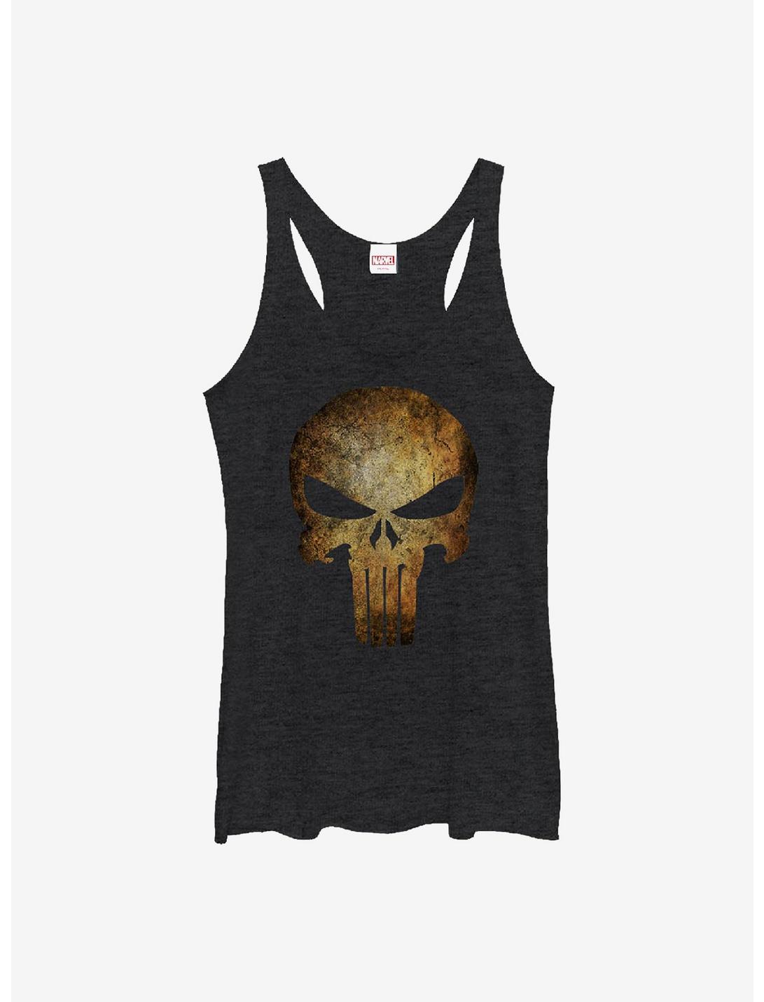 Marvel Punisher Skull Girls Tank, BLK HTR, hi-res