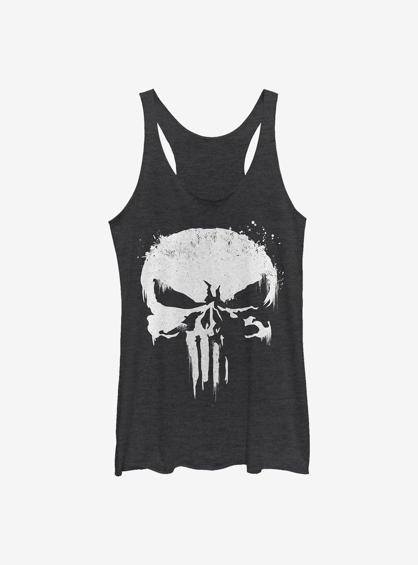 Marvel Punisher Whiteout Girls Tank, BLK HTR, hi-res