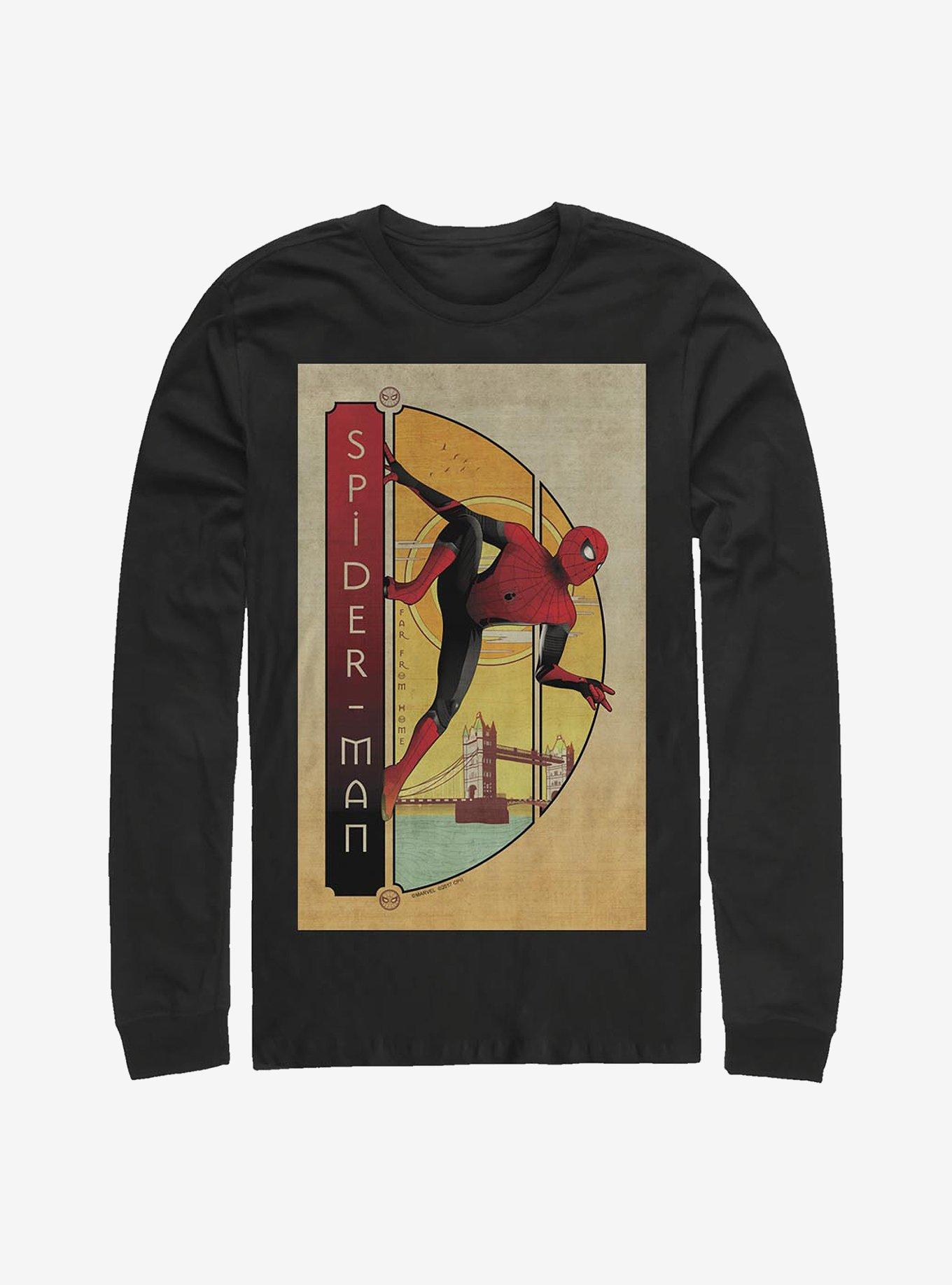 Marvel Spider-Man Bridge Long-Sleeve T-Shirt, BLACK, hi-res