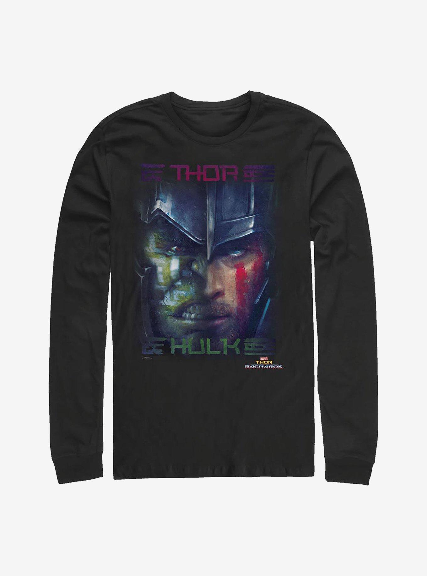 Marvel Thor Hulk Team Members Long-Sleeve T-Shirt, BLACK, hi-res