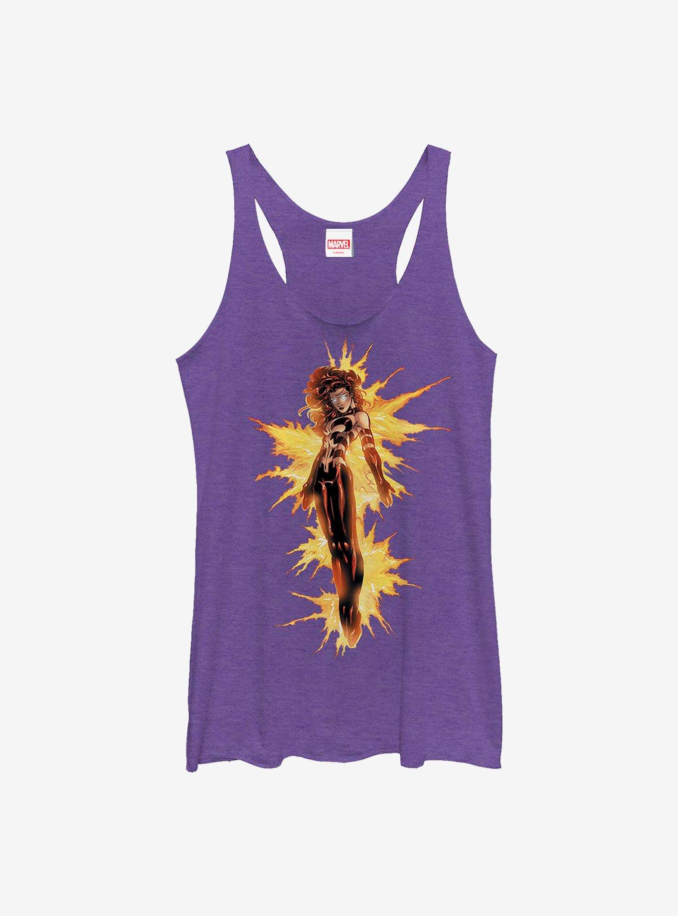 Marvel X-Men On Fire Girls Tank, PUR HTR, hi-res