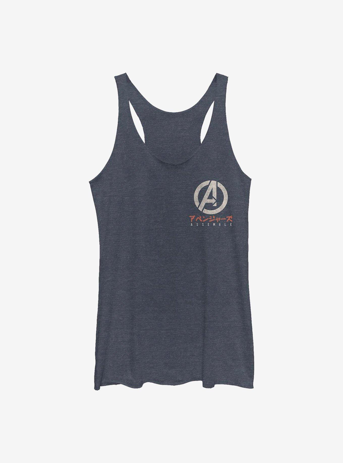 Marvel Avengers Assemble Girls Tank, NAVY HTR, hi-res