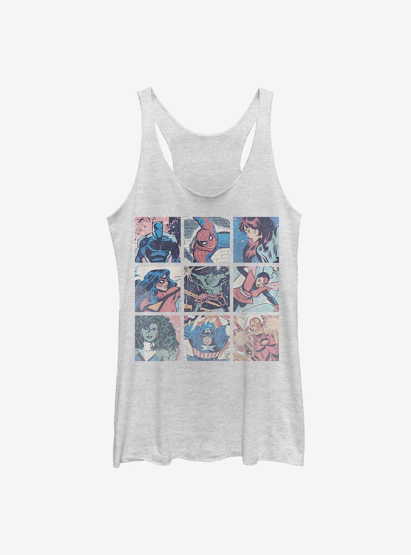 Marvel Avengers Pastel Heroes Girls Tank, WHITE HTR, hi-res