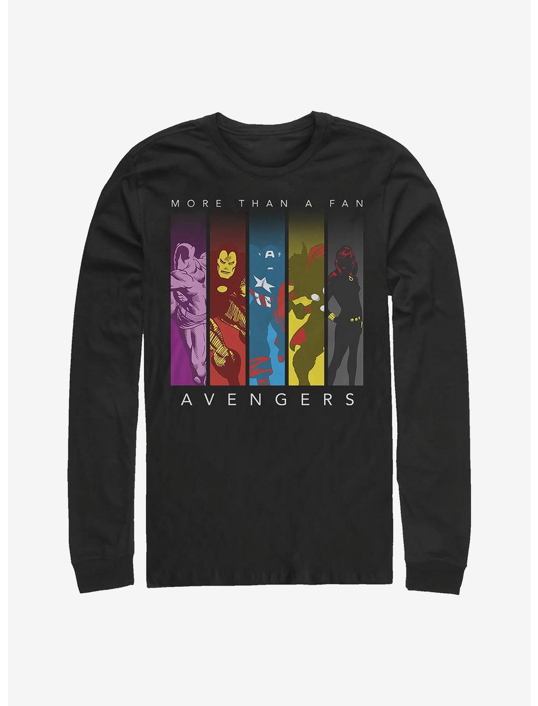 Marvel Avengers More Than A Fan Long-Sleeve T-Shirt, BLACK, hi-res