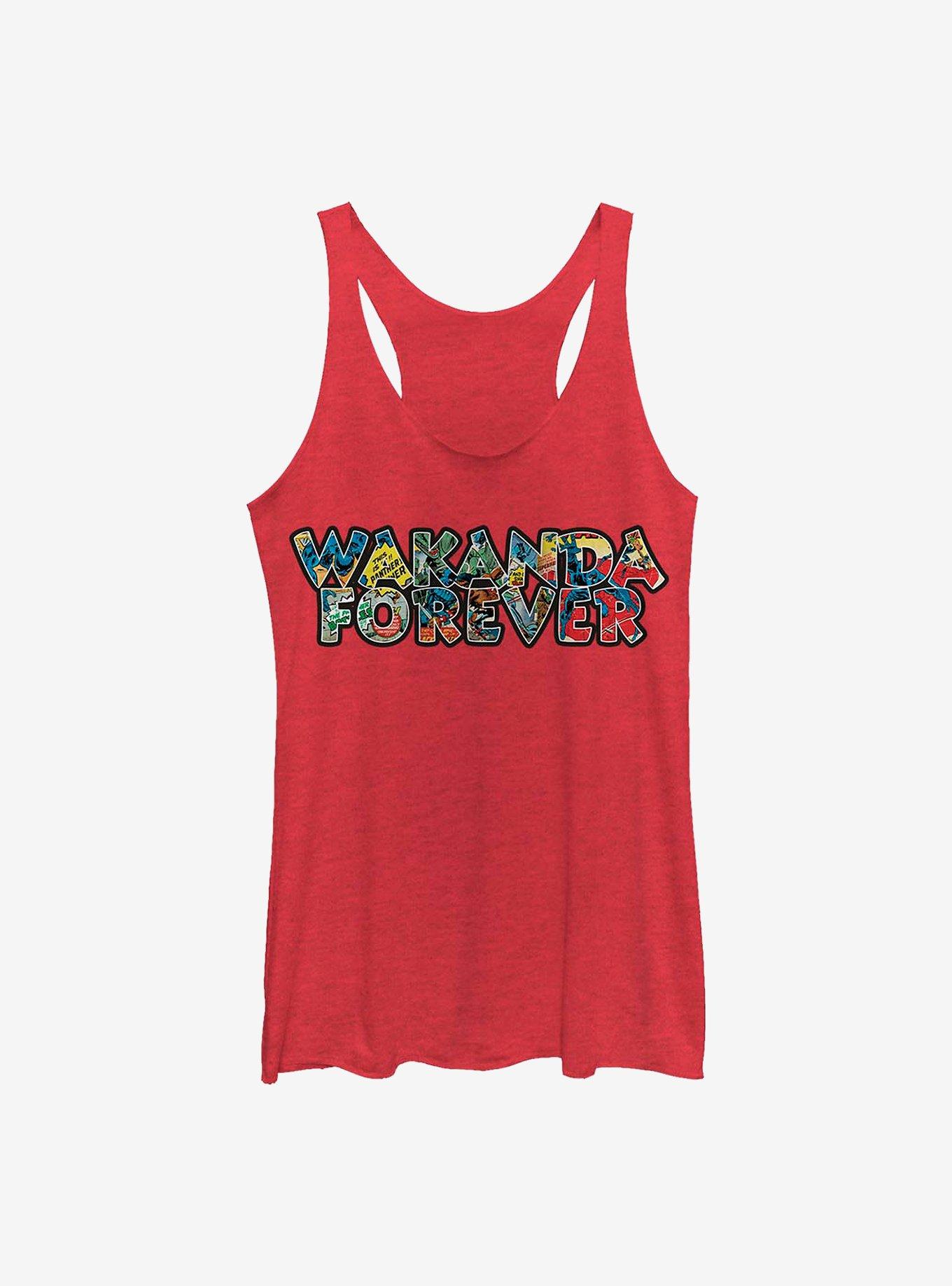 Marvel Black Panther Retro Wakanda Girls Tank, RED HTR, hi-res