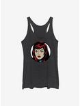 Marvel Black Widow Framed Cartoon Portrait Girls Tank Widow Girls Tank, BLK HTR, hi-res