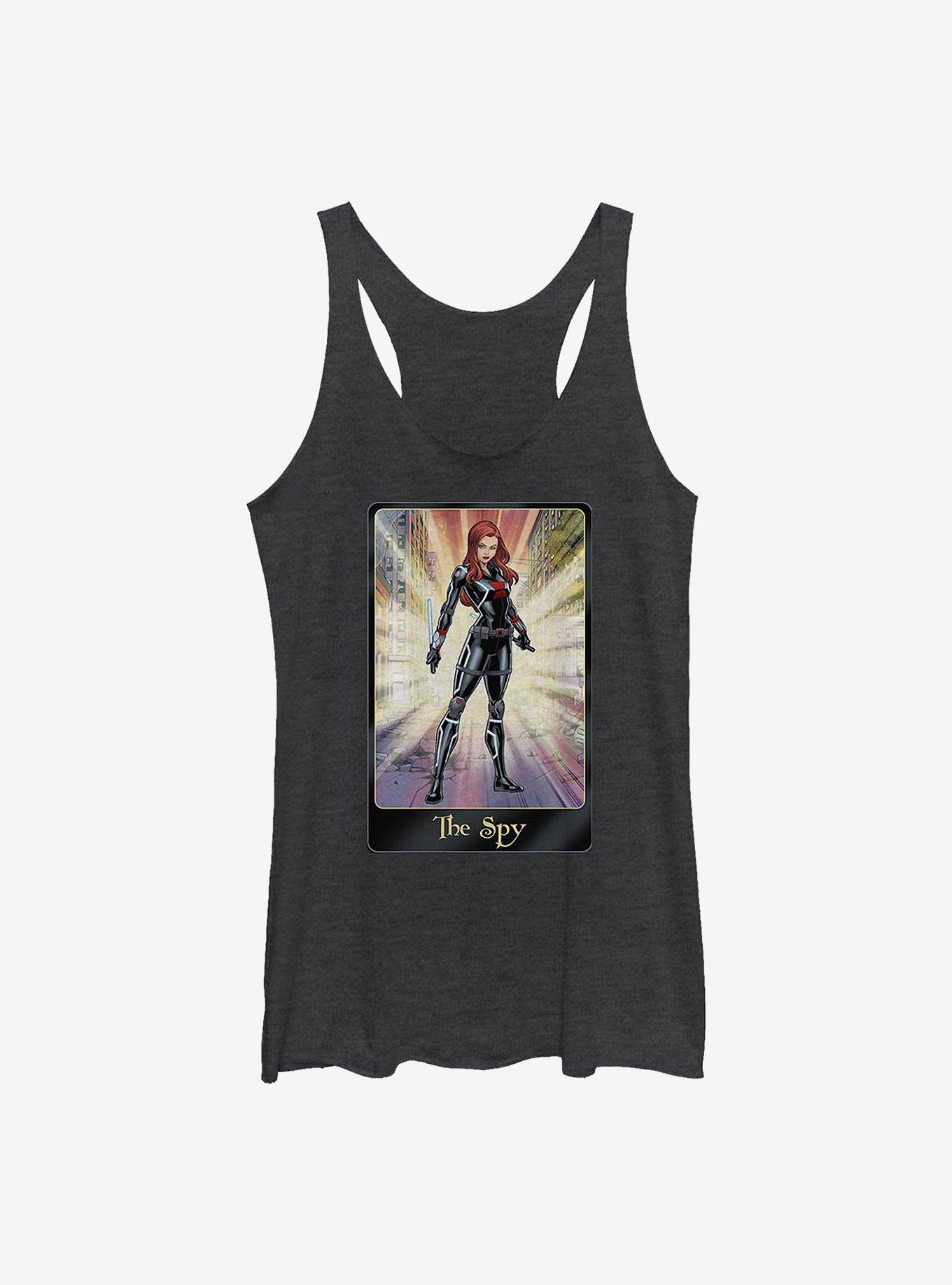 Marvel Black Widow The Spy Girls Tank, BLK HTR, hi-res