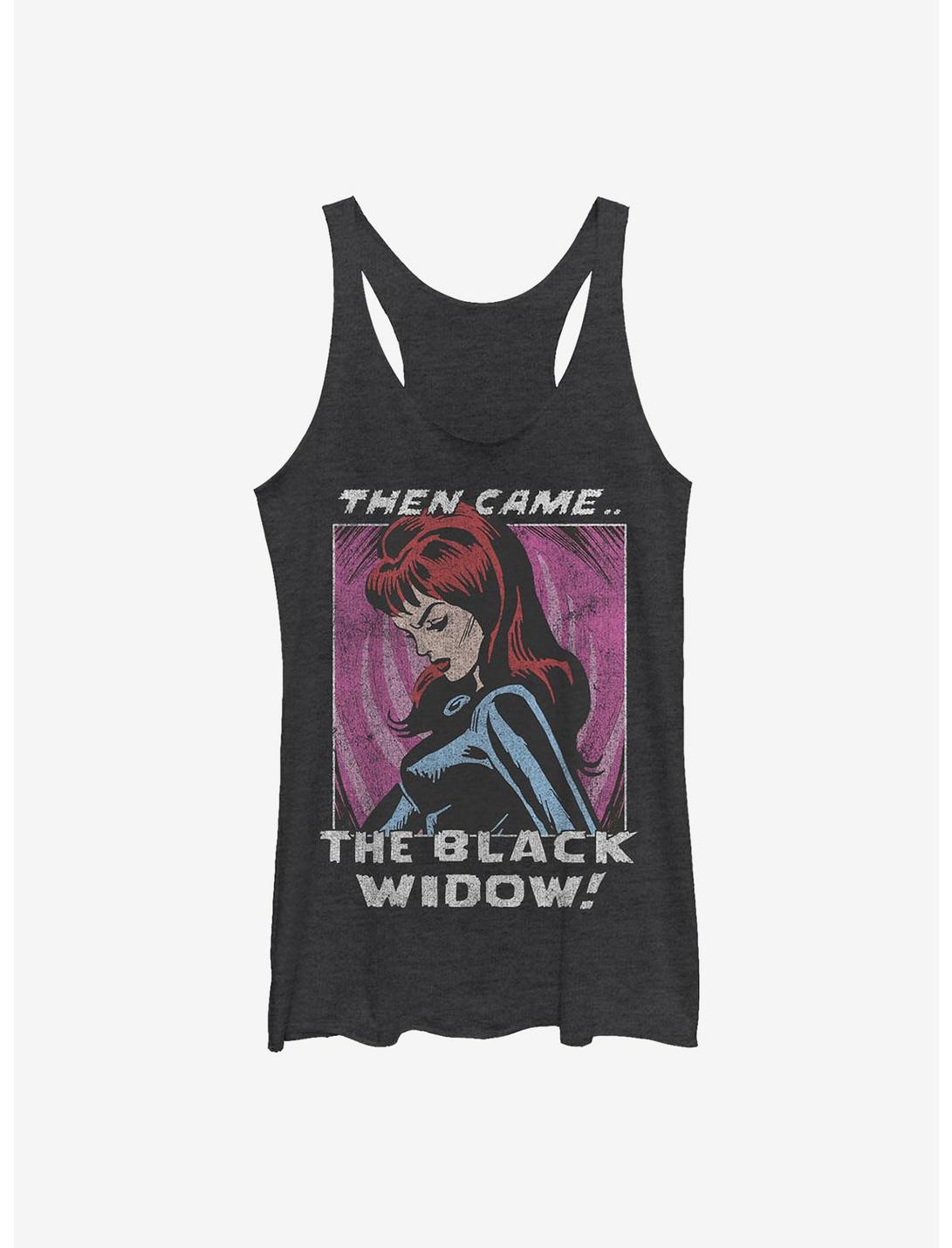 Marvel Black Widow Then Came... Girls Tank, BLK HTR, hi-res