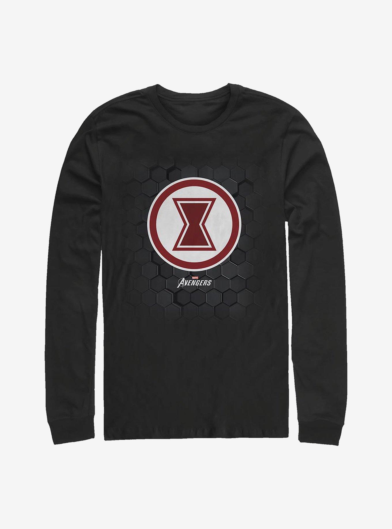 Marvel Black Widow Hex Long-Sleeve T-Shirt, BLACK, hi-res