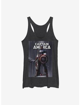 Plus Size Marvel Captain America Captain America Standing Flag Aug8 Girls Tank, , hi-res