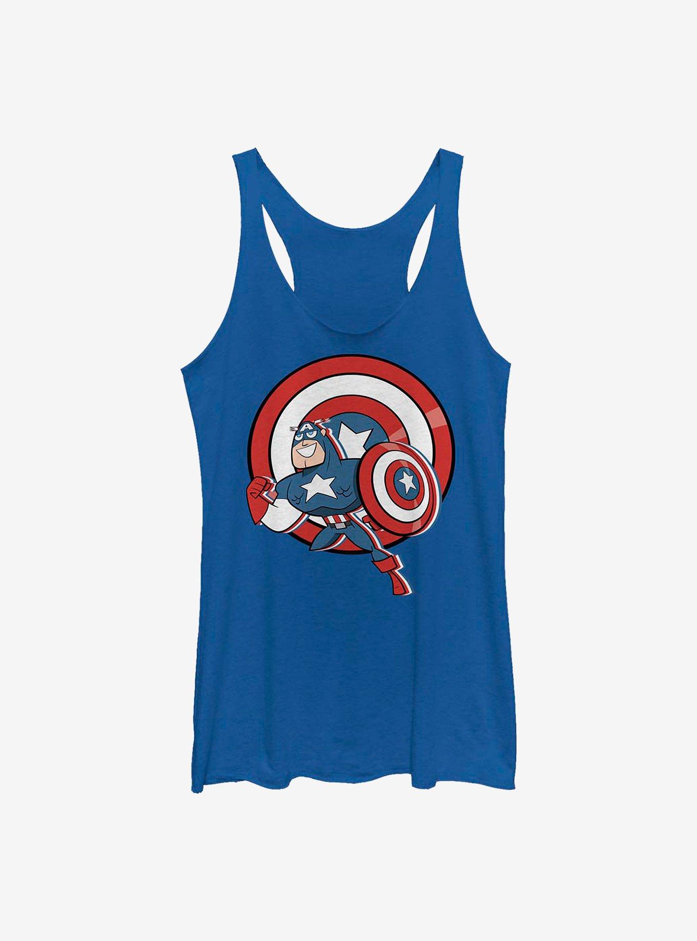 Marvel Captain America Retro America Girls Tank, ROY HTR, hi-res