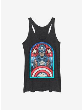 Plus Size Marvel Captain America Stained Glass Girls Tank, , hi-res