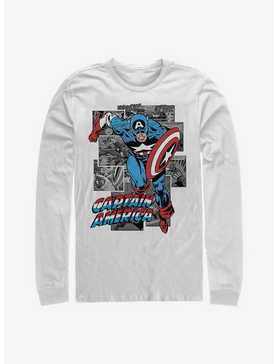 Marvel Captain America Comic Cap Long-Sleeve T-Shirt, , hi-res