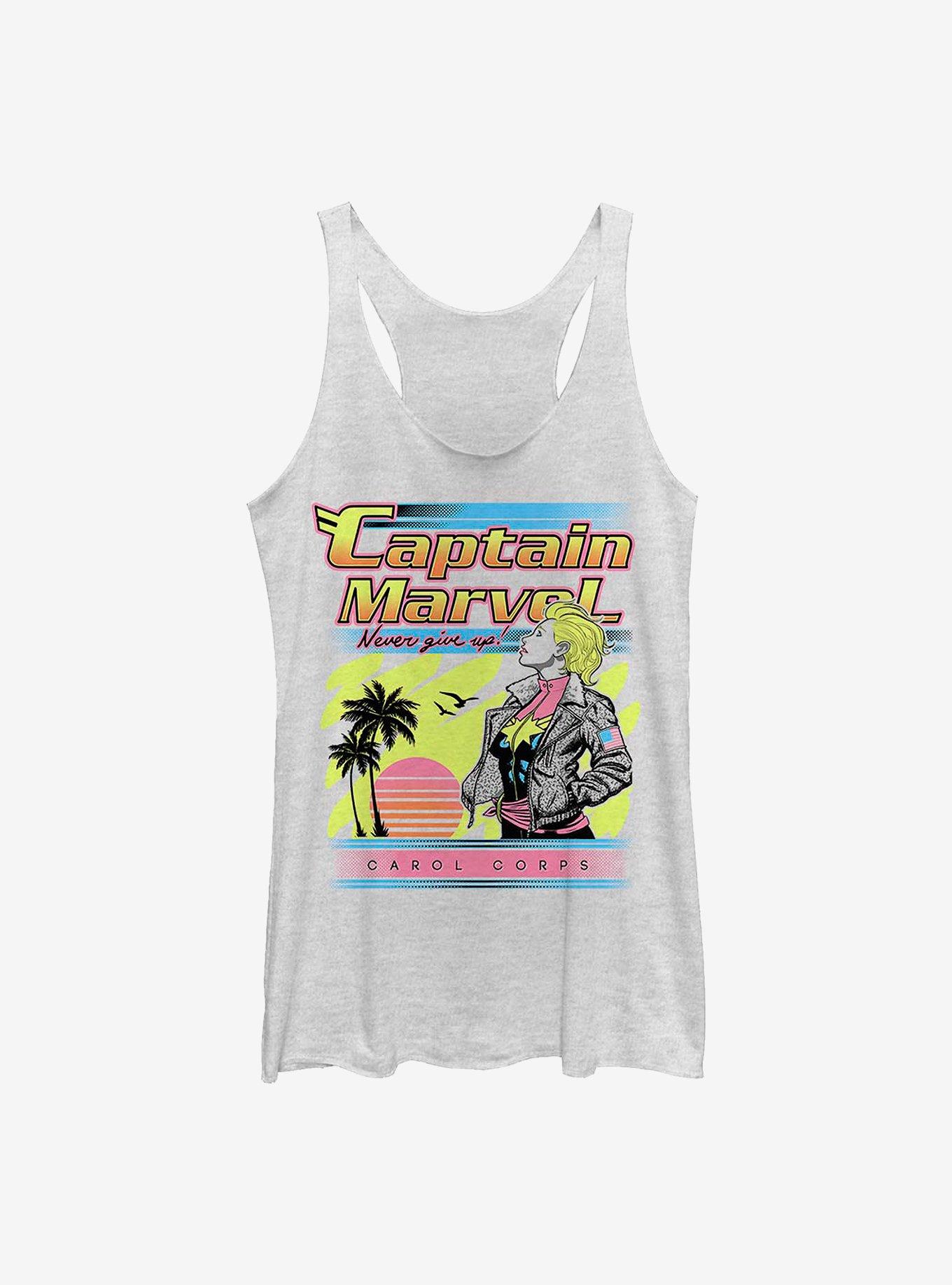 Marvel Captain Marvel Carol Corps Girls Tank, WHITE HTR, hi-res