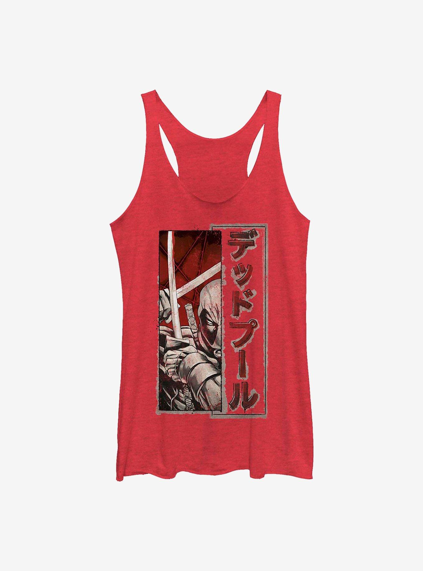 Marvel Deadpool Sword Girls Tank, RED HTR, hi-res