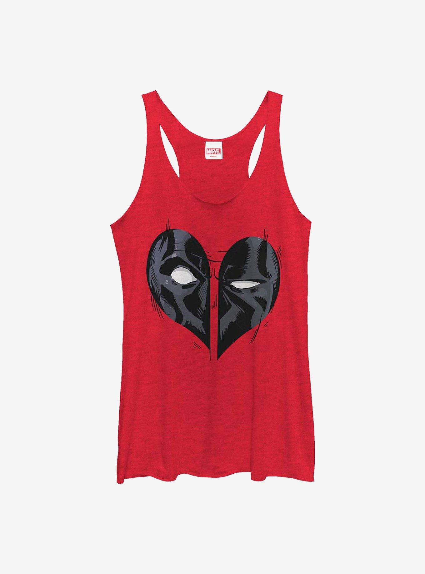 Marvel Deadpool Heartpool Girls Tank, RED HTR, hi-res