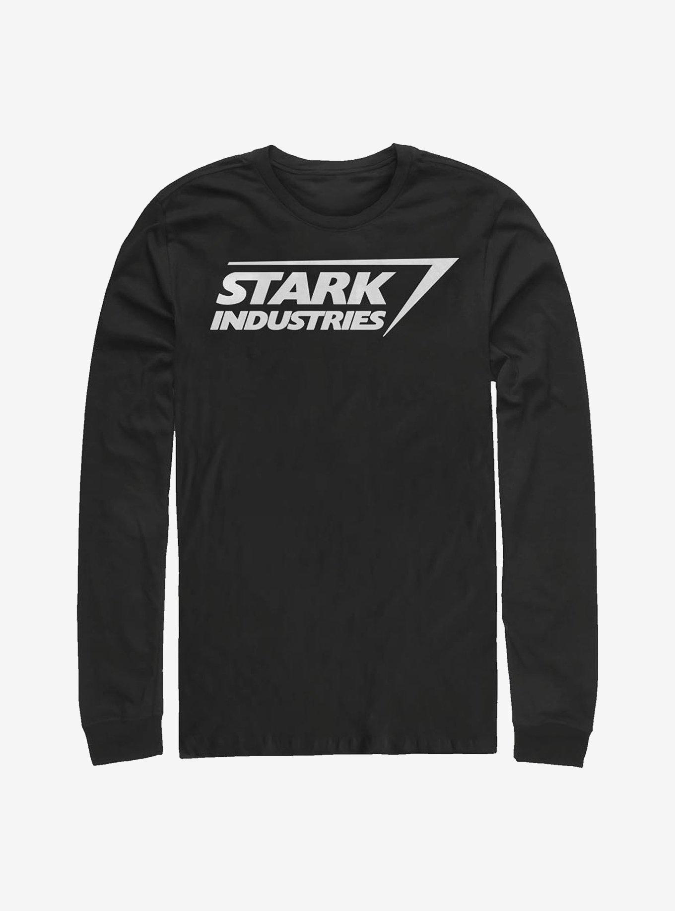 Marvel Iron Man Stark Logo Long-Sleeve T-Shirt, BLACK, hi-res