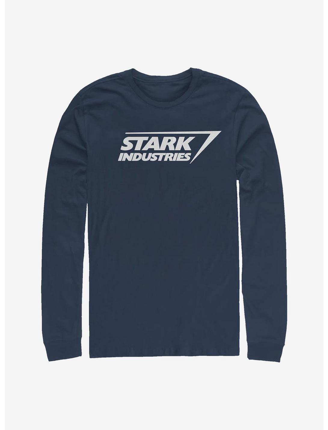 Marvel Iron Man Stark Logo Long-Sleeve T-Shirt, NAVY, hi-res