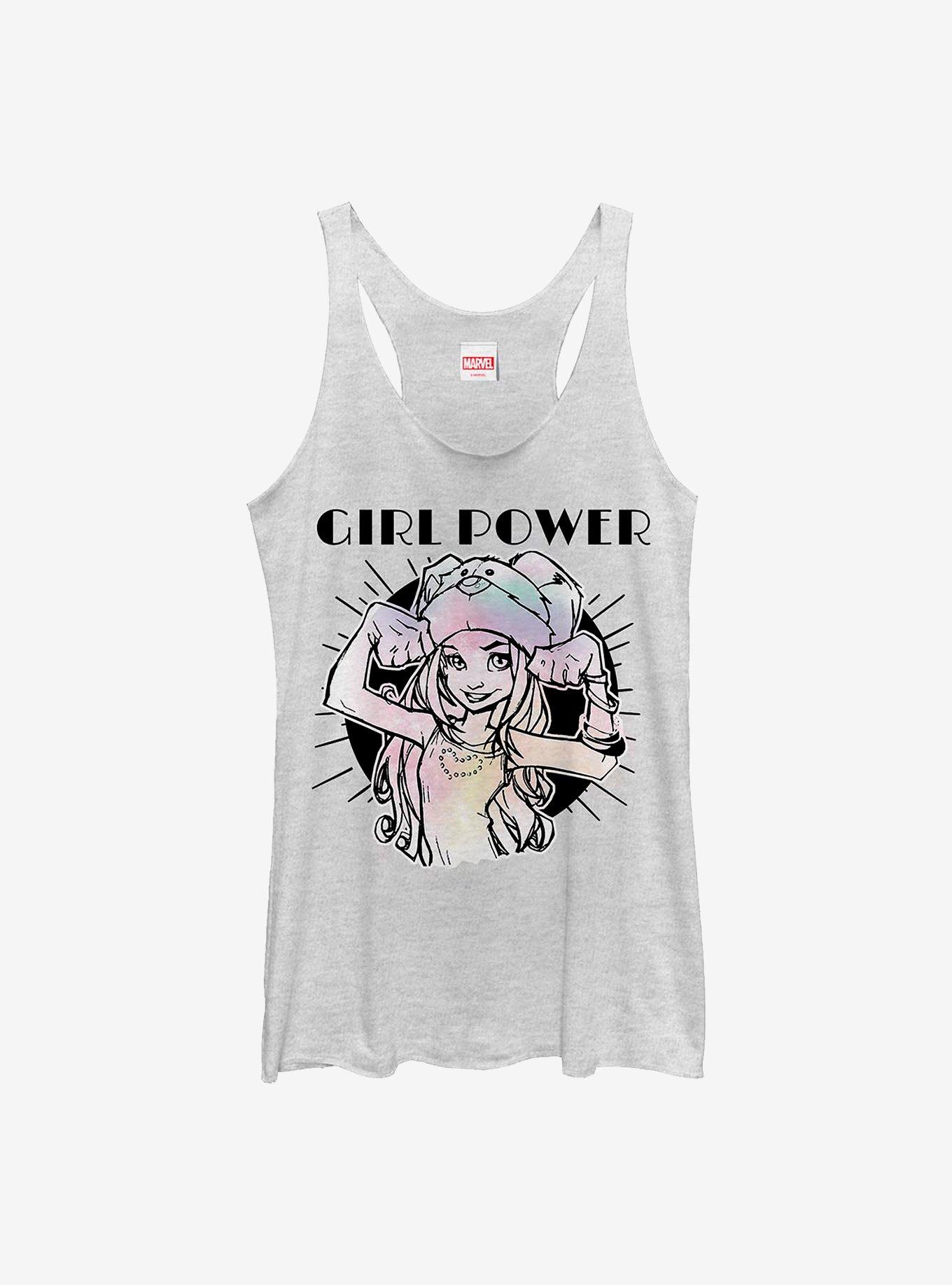 Marvel The Muscle Girls Tank, WHITE HTR, hi-res