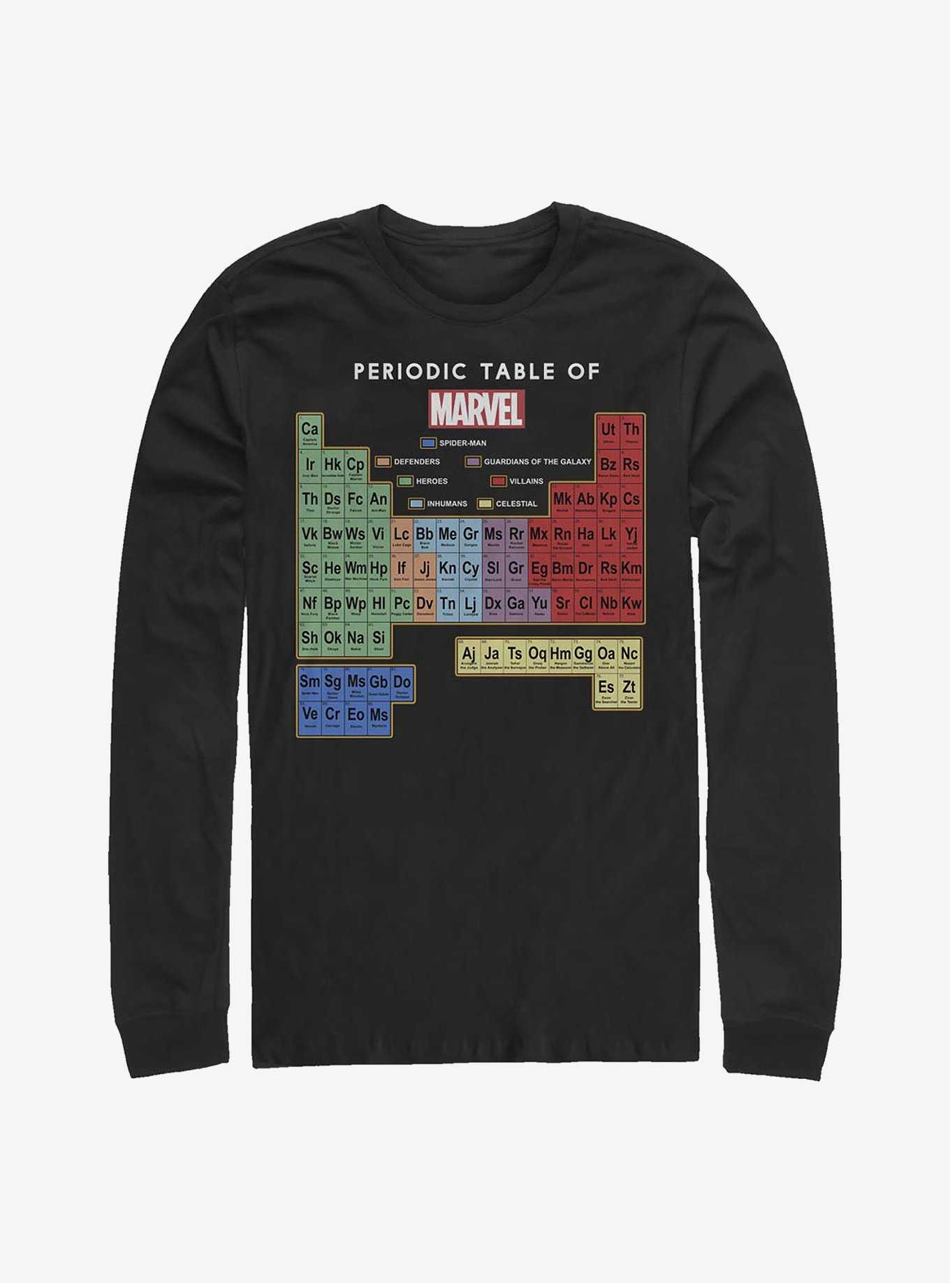 Marvel Periodic Table Of Marvel Long-Sleeve T-Shirt, , hi-res