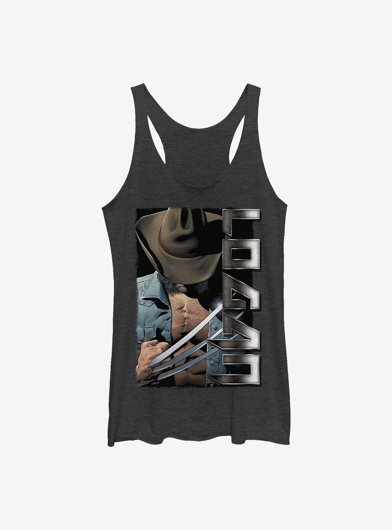 Marvel X-Men Logan Girls Tank, BLK HTR, hi-res