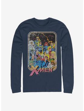 Marvel X-Men 70's Frame Long-Sleeve T-Shirt, NAVY, hi-res