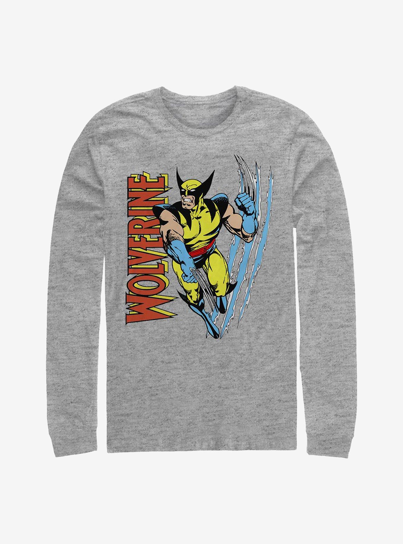 Marvel X-Men Wolverine Claw Flip Long-Sleeve T-Shirt