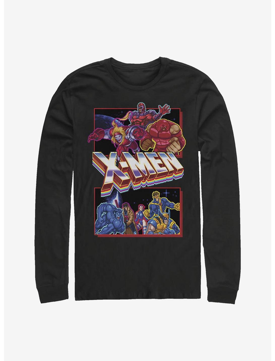 Marvel X-Men Arcade Fight Long-Sleeve T-Shirt, BLACK, hi-res