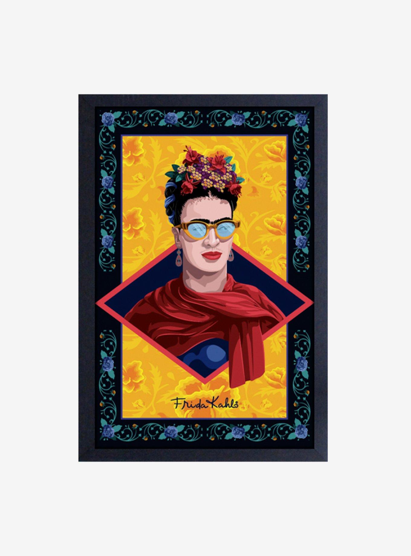 Frida Kahlo Glasses Framed Wood Wall Art, , hi-res
