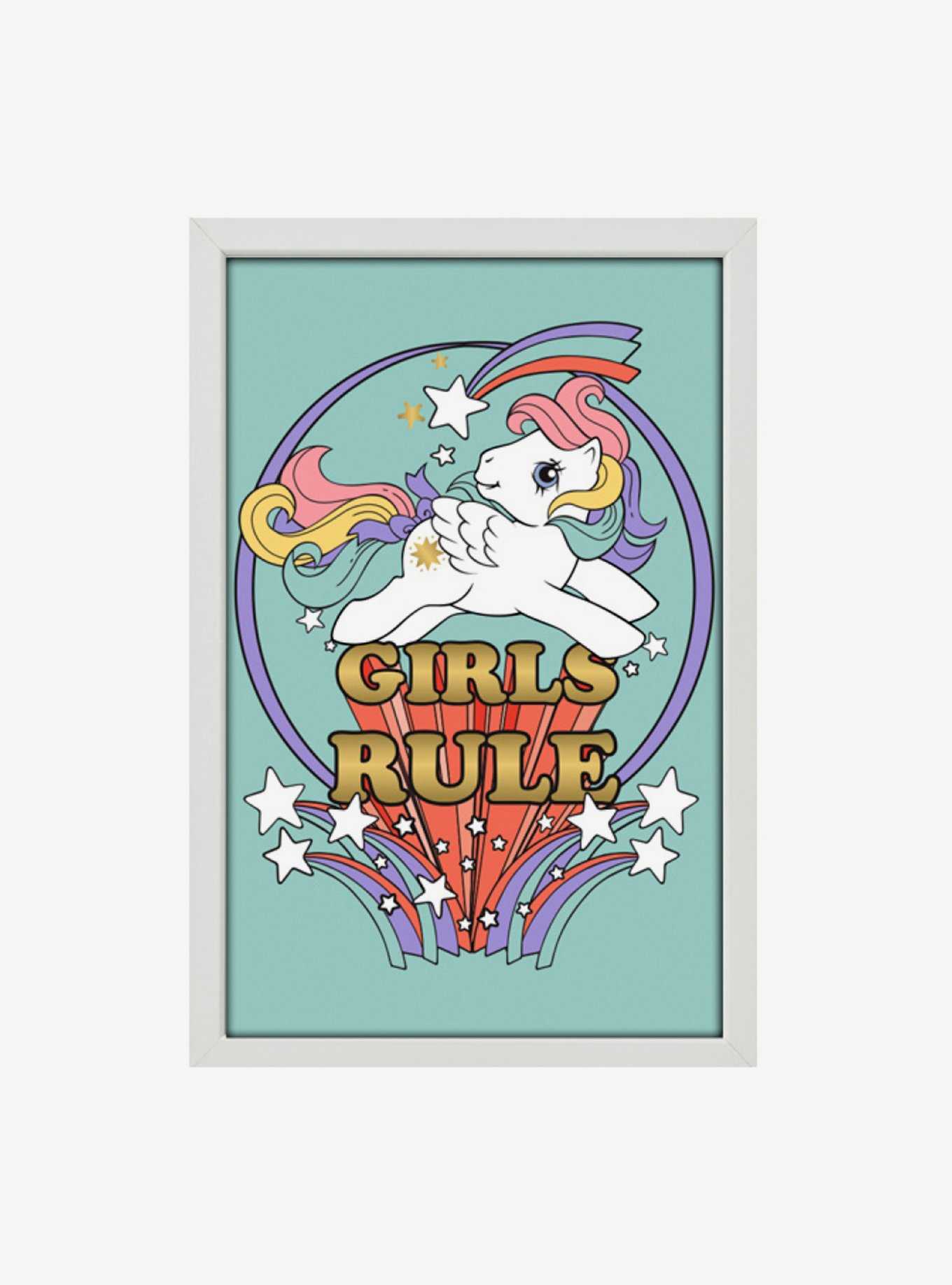 My Little Pony Classic Girls Rule Framed Wood Wall Art, , hi-res