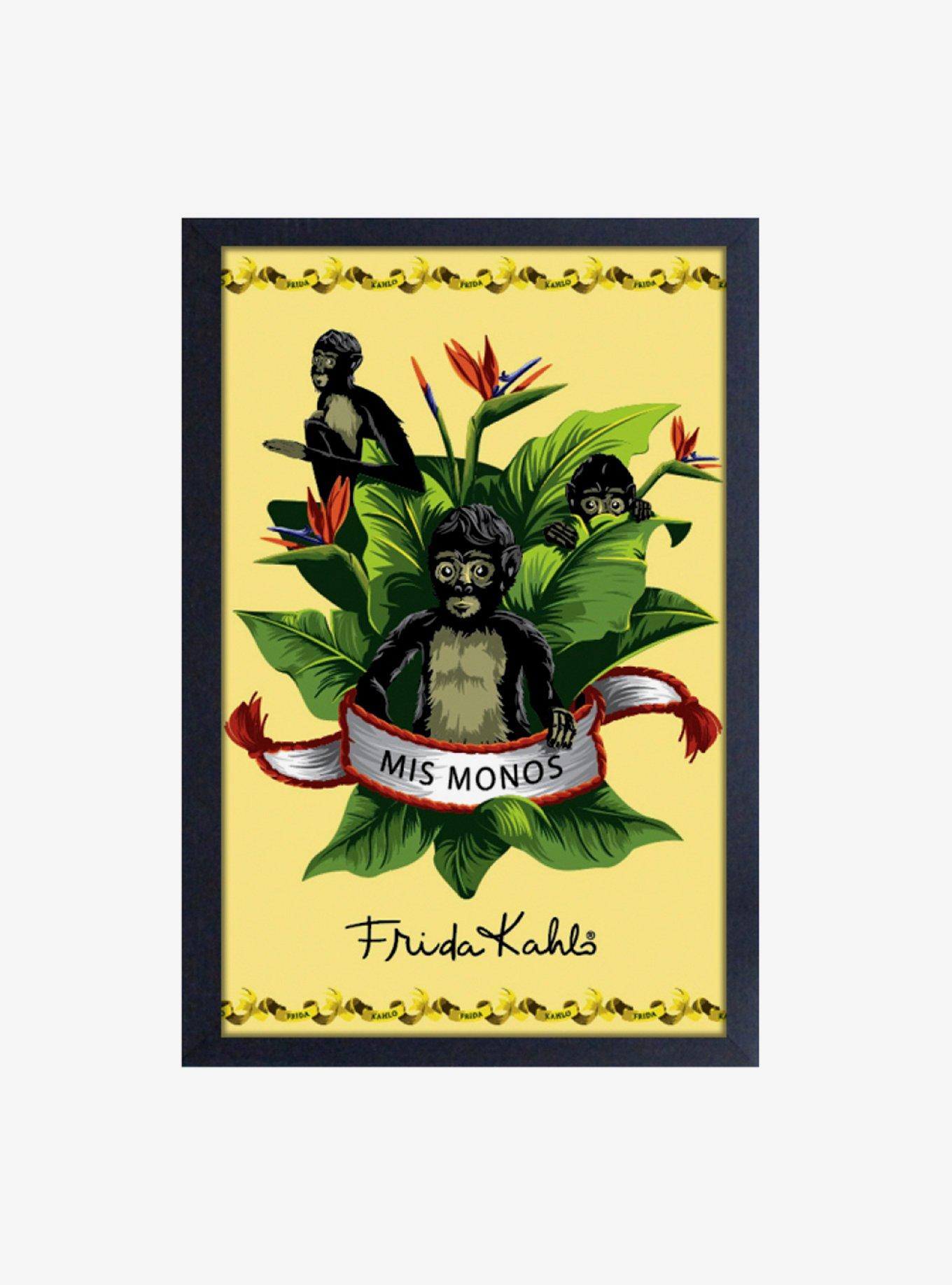 Frida Kahlo Mis Monos Framed Wood Wall Art, , hi-res