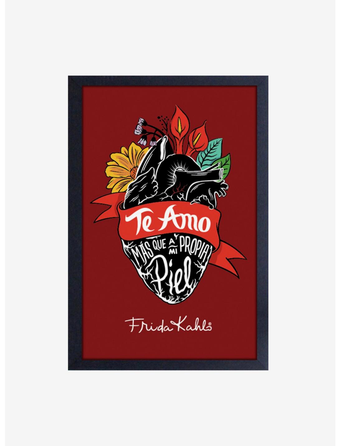 Frida Kahlo Te Amo Framed Wood Wall Art, , hi-res