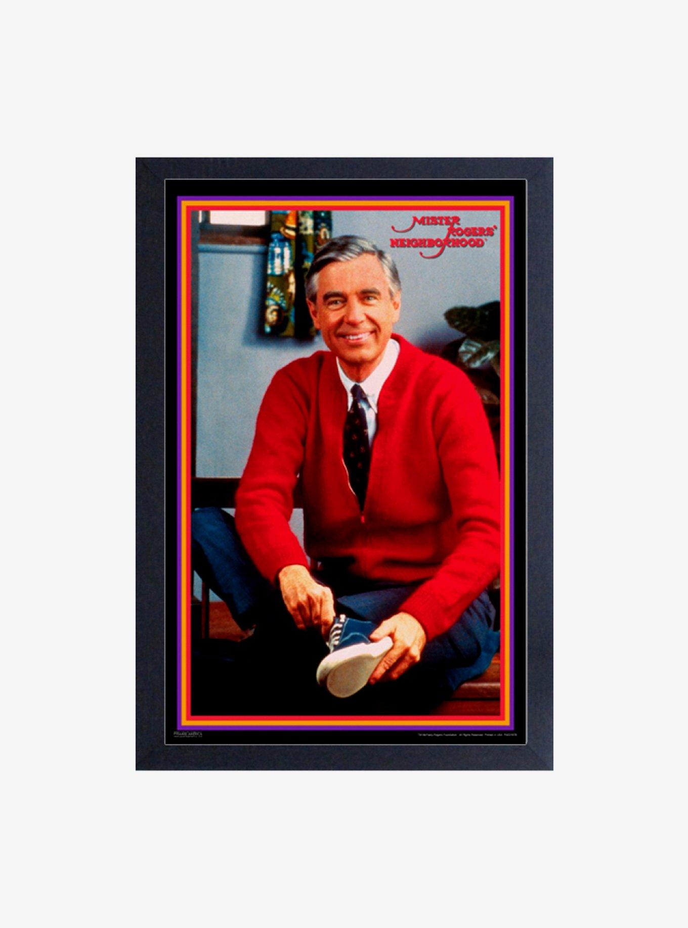 Mister Rogers' Neighborhood Tying Shoes Framed Wood Wall Art, , hi-res