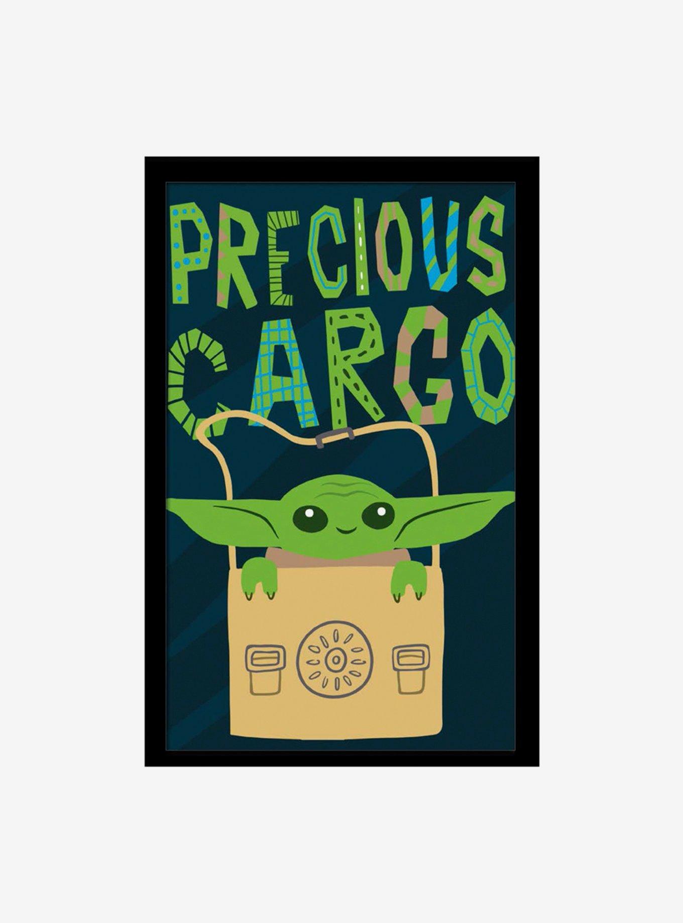 Star Wars The Mandalorian Precious Cargo Illustration Framed Wood Wall Art, , hi-res