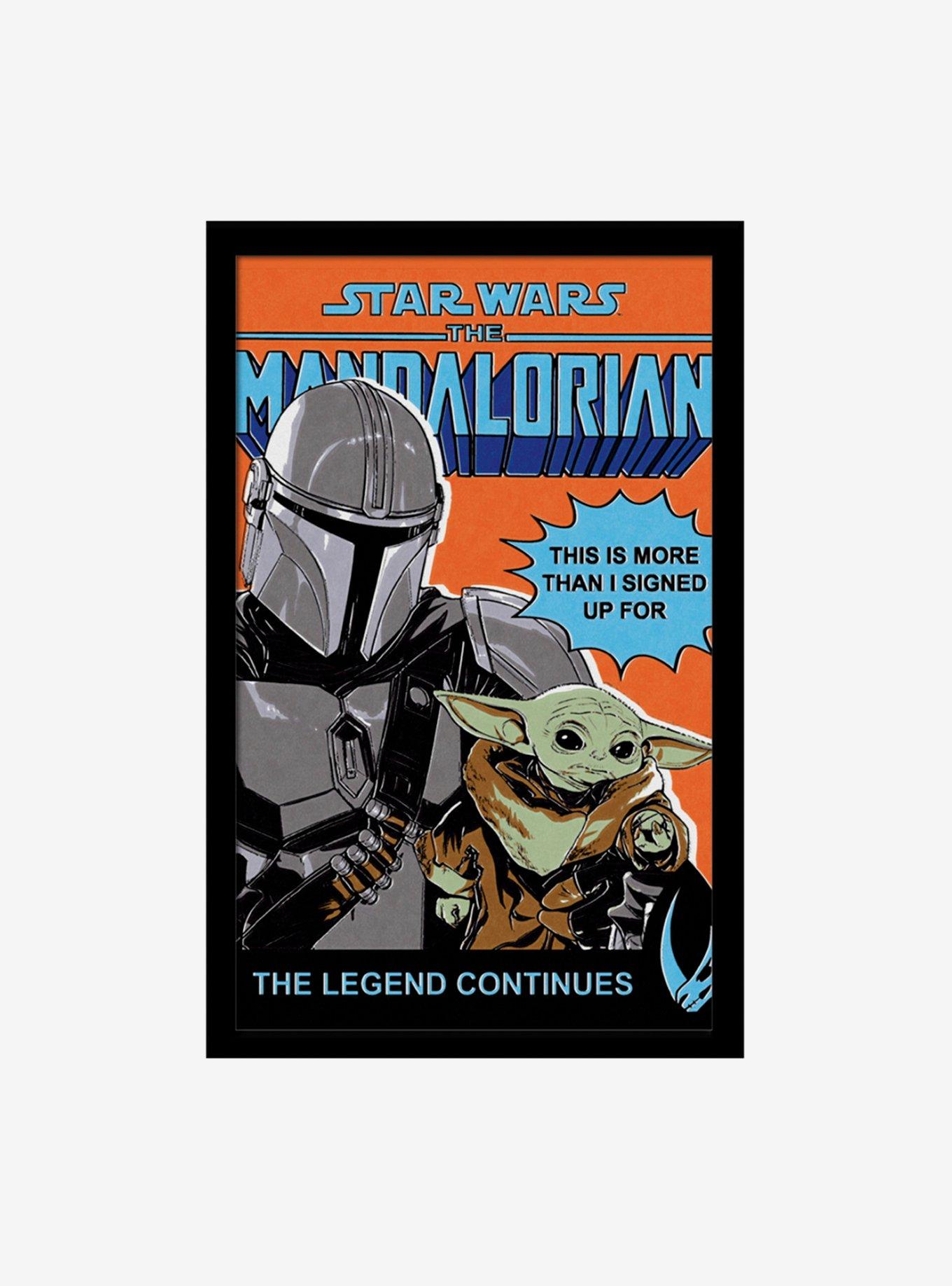 Star Wars The Mandalorian The Legend Continues Comic Framed Wood Wall Art, , hi-res