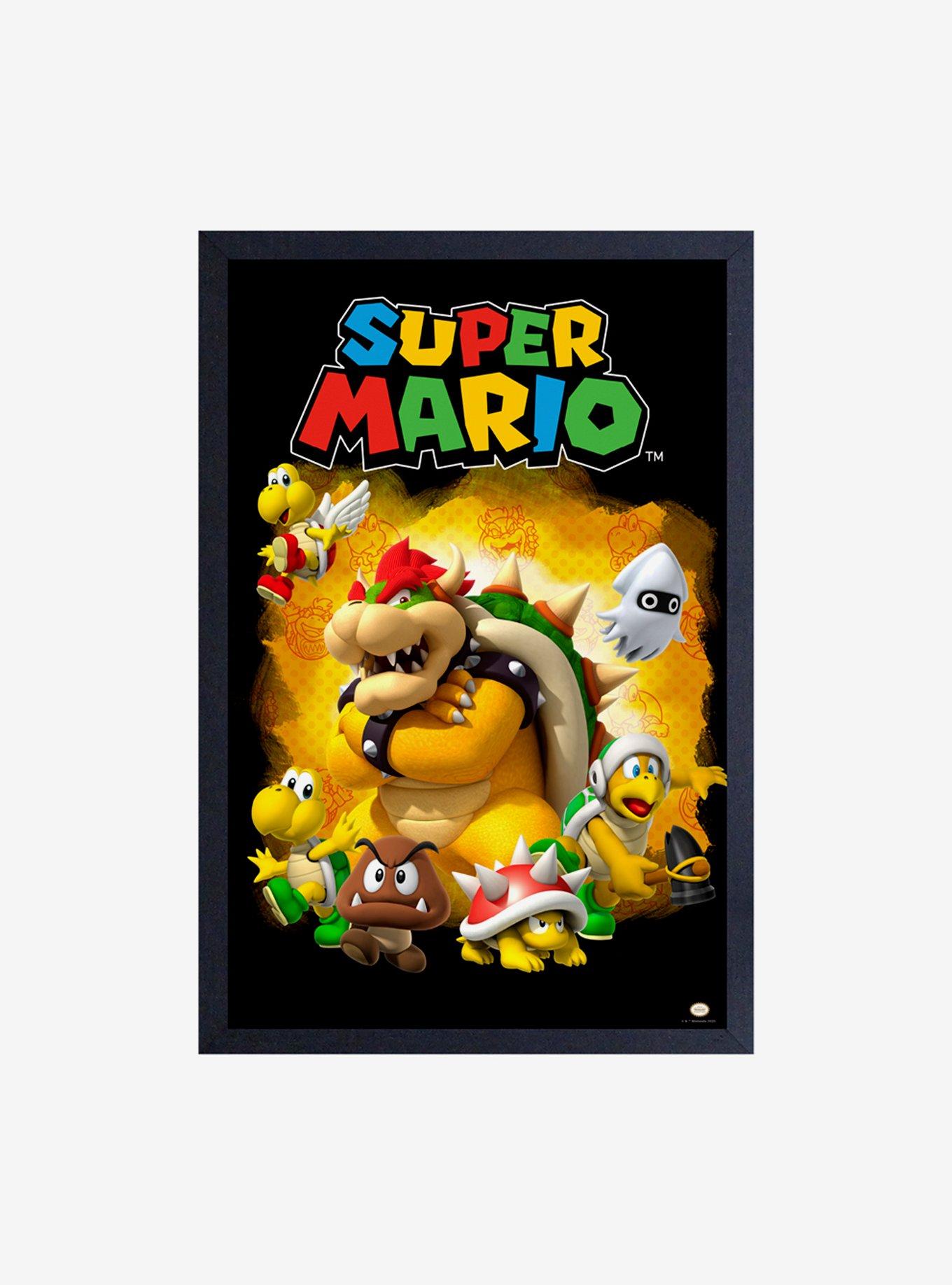Super Mario Bowser And His Minions Framed Wood Wall Art, , hi-res