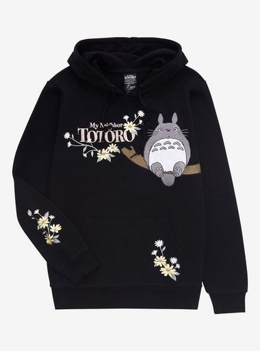 Studio Ghibli My Neighbor Totoro Floral Logo Hoodie