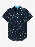 Disney Pixar Icons Woven Button-Up - BoxLunch Exclusive, NAVY, hi-res