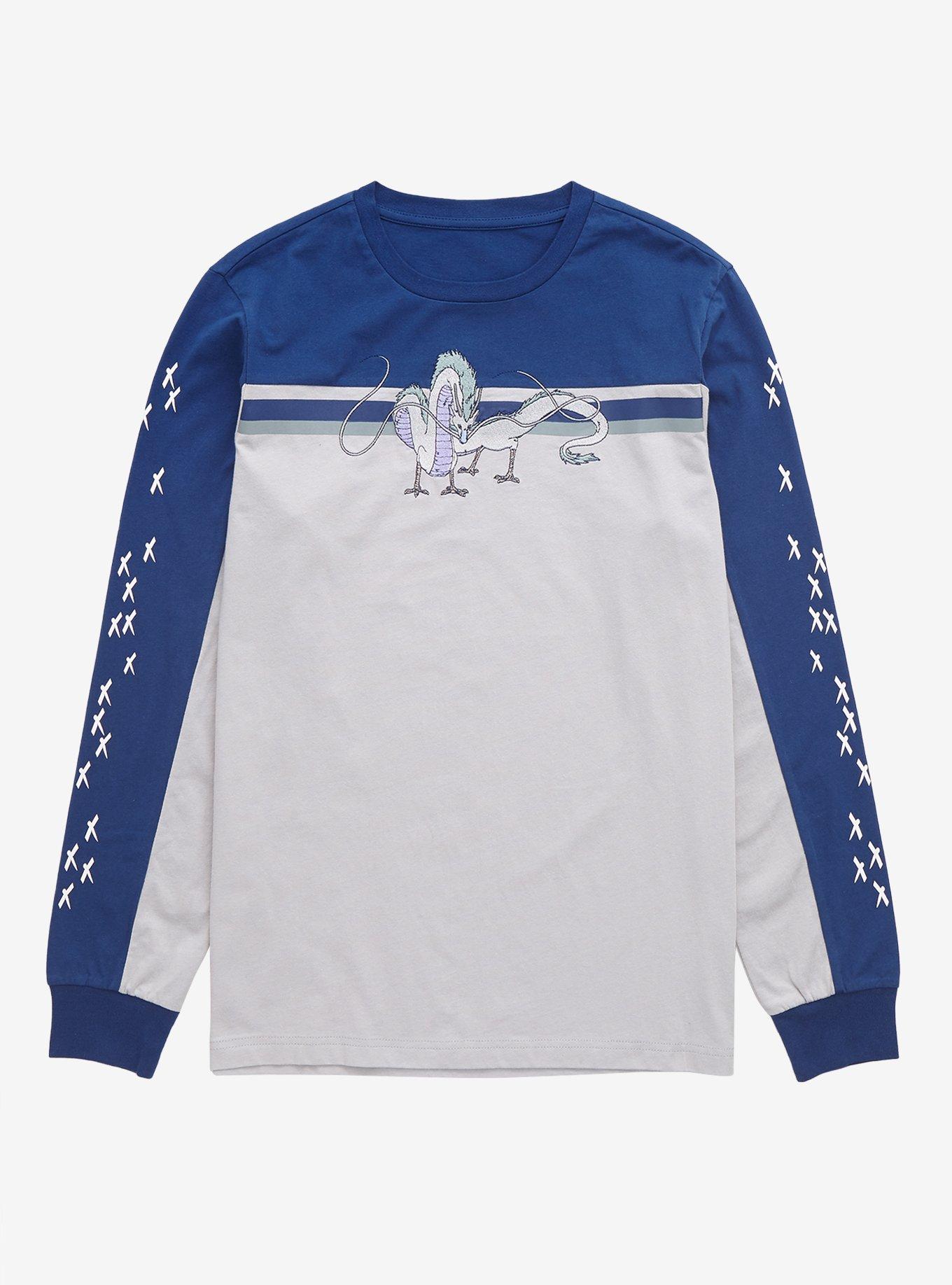 Studio Ghibli Spirited Away Haku & Shikigami Long Sleeve T-Shirt - BoxLunch Exclusive, NAVY, hi-res
