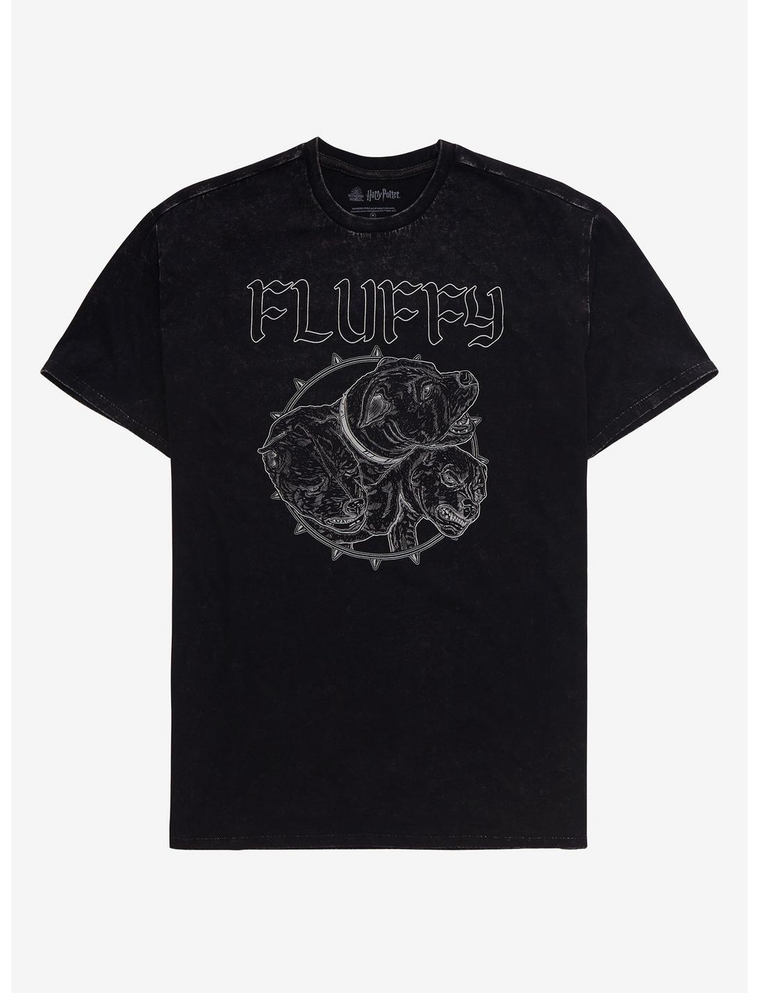 Harry Potter Fluffy Tonal T-Shirt - BoxLunch Exclusive, MINERAL BLACK, hi-res