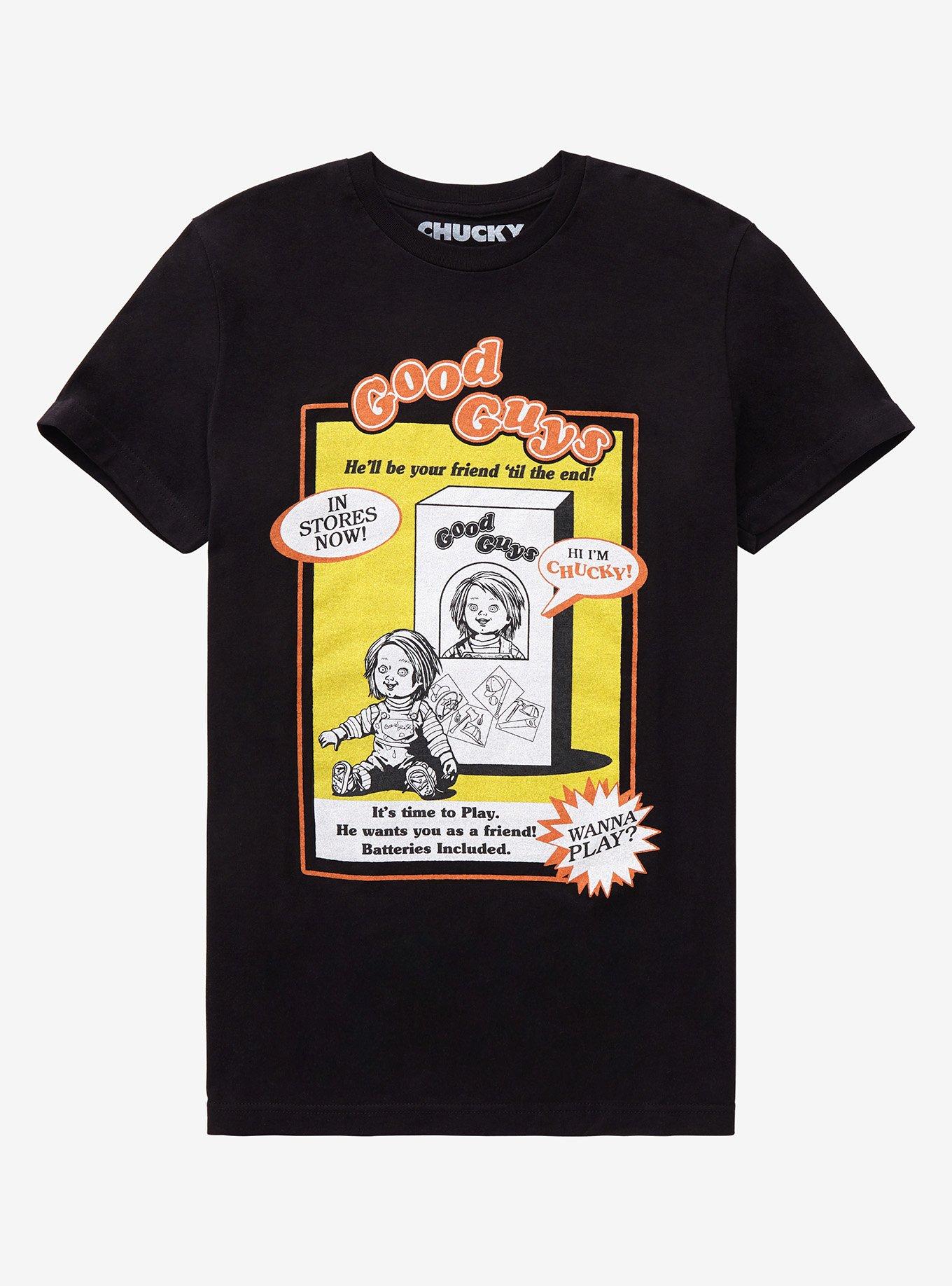 Child&rsquo;s Play Chucky Good Guys T-Shirt - BoxLunch Exclusive, BLACK, hi-res