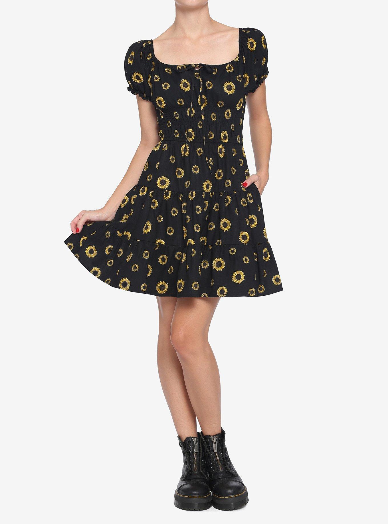 sunflower smock dress