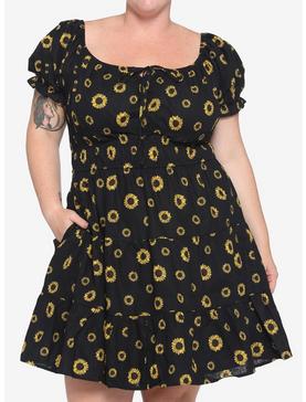 Sunflower Tiered Smock Dress Plus Size, , hi-res