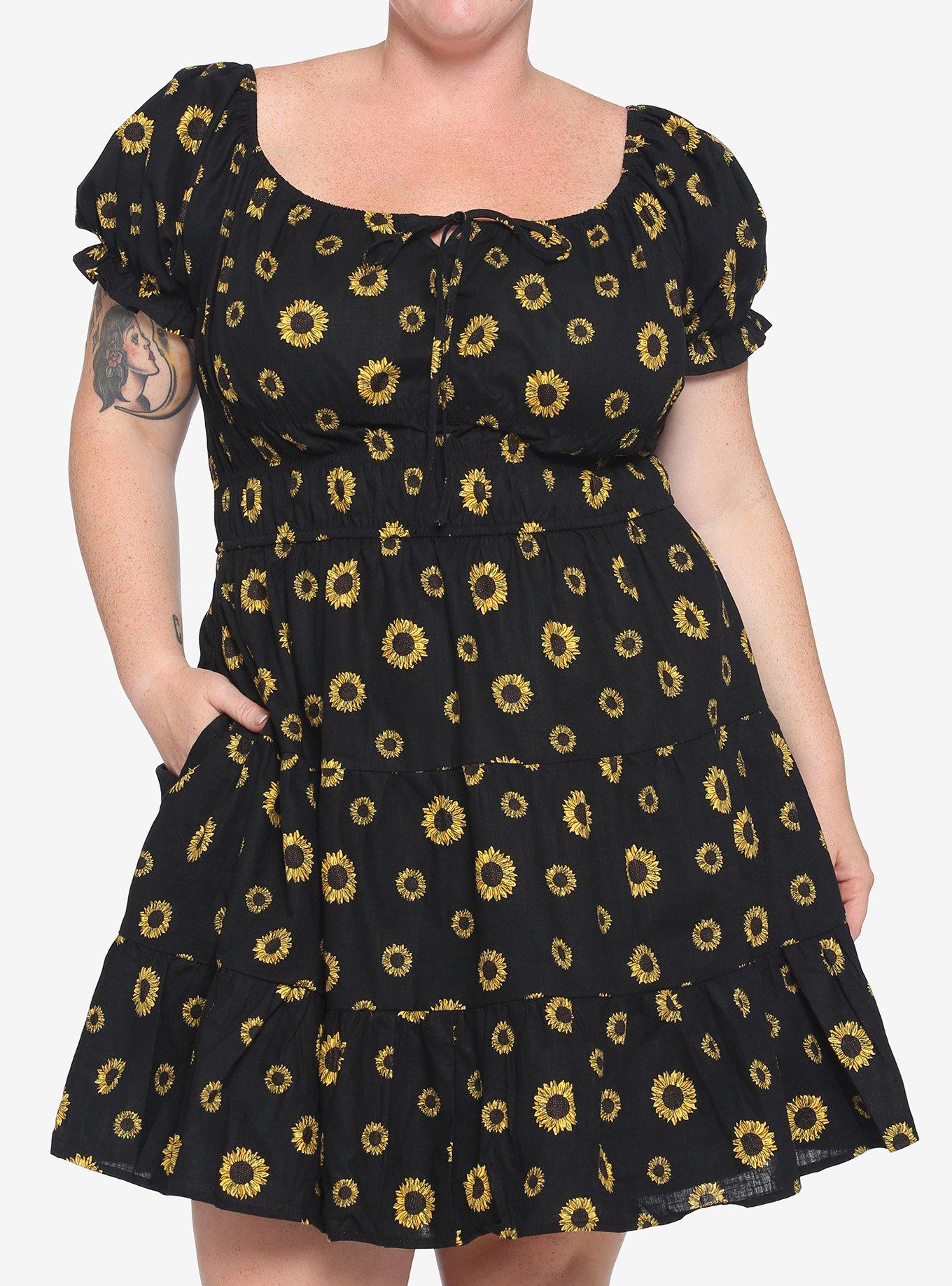 Plus size hotsell sunflower dress