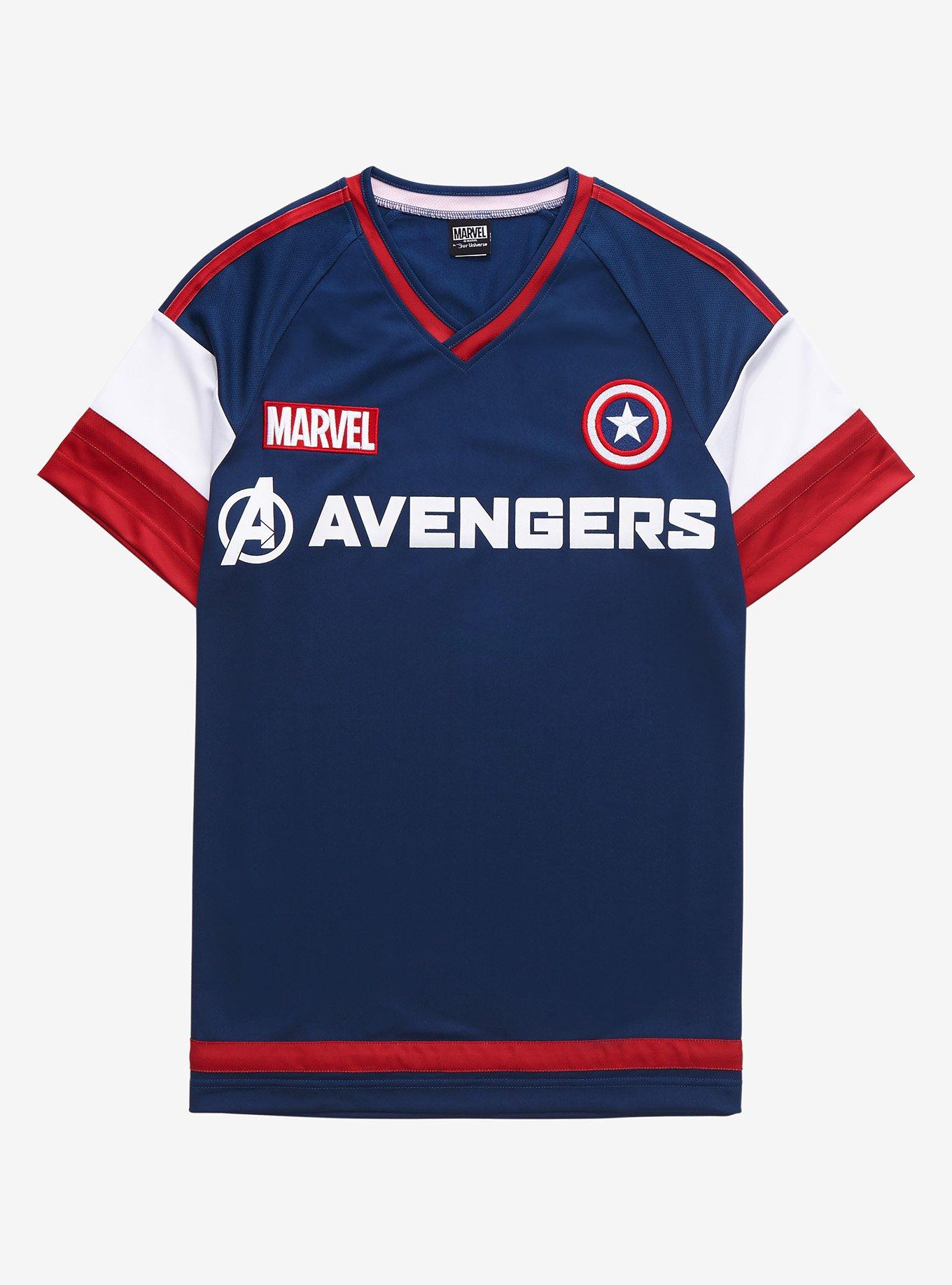 our-universe-marvel-captain-america-steve-rogers-soccer-jersey-boxlunch-exclusive-boxlunch