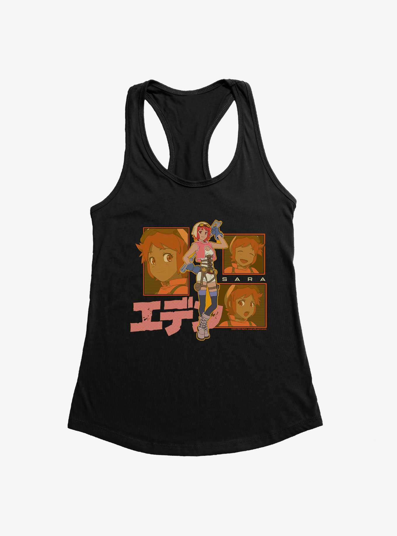 Eden Sara Japanese Text Logo Womens Tank Top, , hi-res