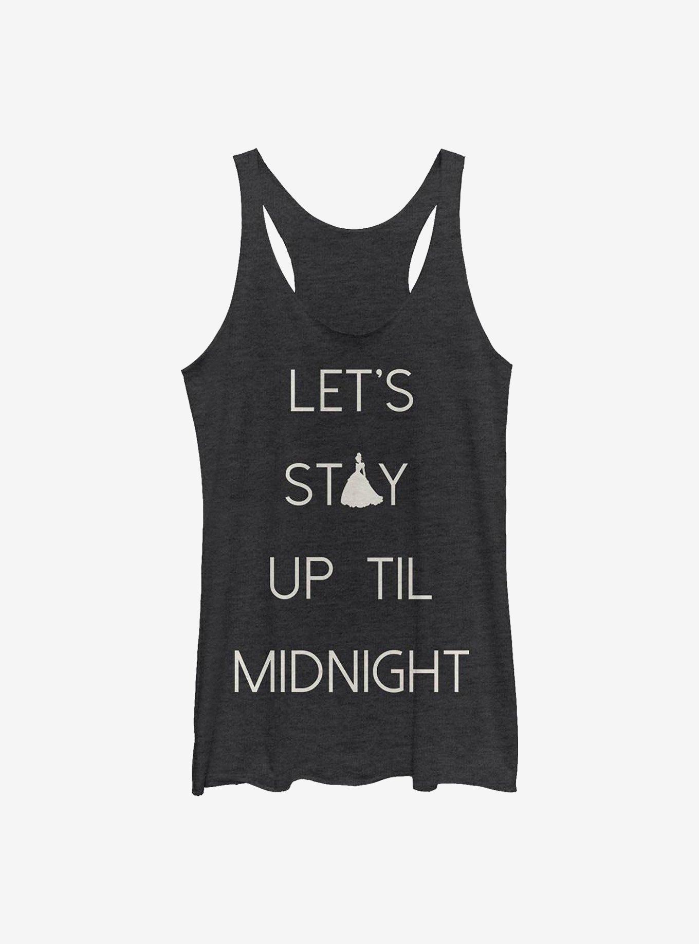Disney Cinderella Let's Stay Up Girls Tank, BLK HTR, hi-res